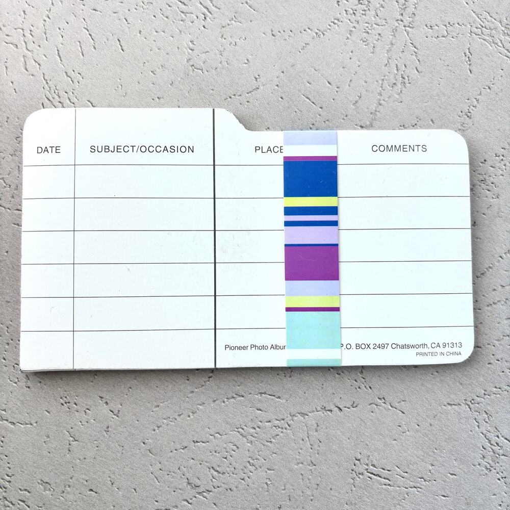 Photo Box Index Cards - Dividers - Package of 12 Cards